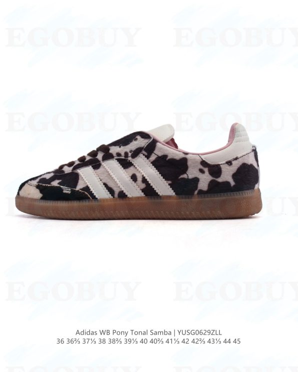 阿迪达斯 Adidas WB Pony Tonal Samba 奶牛🐄斑点印花毛绒运动板鞋