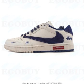 耐克 Nike Air Jordan 1 Low OG SP"Military Blue"AJ1乔1倒勾 2025年新款 低帮篮球鞋 AJ1 乔丹1代 aj1 乔1 反向脚趾复古运动鞋 至尊、斯图西 联名款