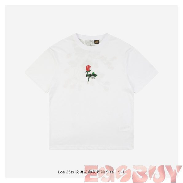 Loewe 罗意威 25ss 玫瑰花印花短袖
