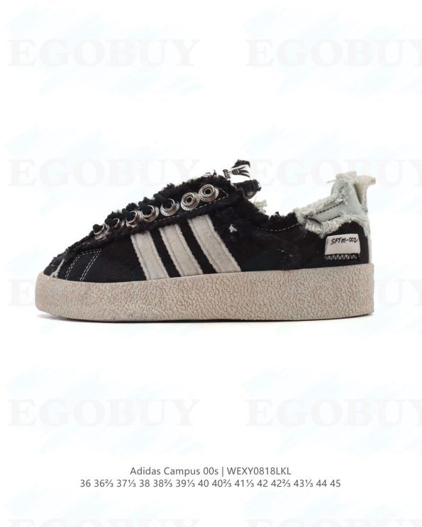 阿迪达斯 Adidas 80s学院系列低帮休闲运动帆布硫化板鞋 联名帆布鸳鸯鞋