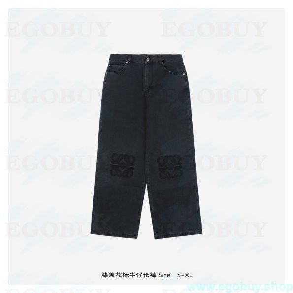 Loewe　罗意威 24Fw 膝盖花标牛仔长裤
