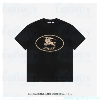 Burberry/博柏利 巴宝莉 25ss 绳索战马厚版印花短袖