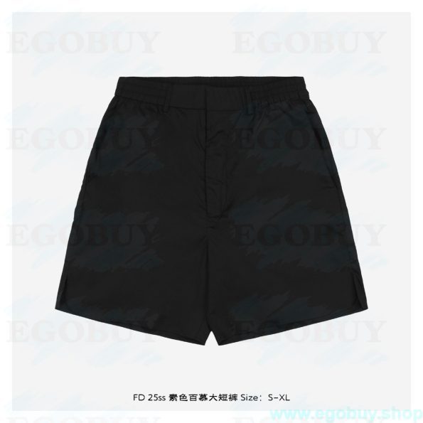 Fendi/芬迪 25ss 素色百慕大短裤 春夏轻奢百搭神裤