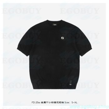 Fendi/芬迪 25ss 金属FF小标提花短袖