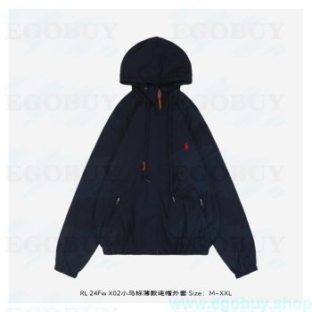 Ralph Lauren/拉夫劳伦 24Fw X02小马标薄款连帽外套