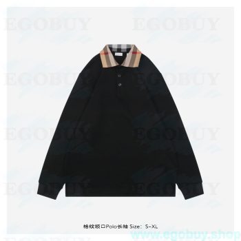 Burberry/博柏利 25Fw 格纹领口Polo长袖