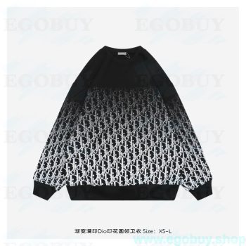 Dior/迪奥 25Fw 渐变满印Dio印花圆领卫衣