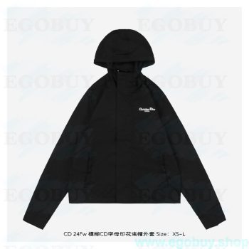 Dior/迪奥 24Fw 模糊CD字母印花连帽外套