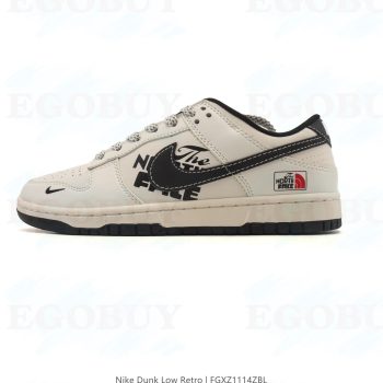 耐克 Nike Dunk Low Retro 运动鞋复古板鞋  THE NORTH FACE （ 北 面 ）联名款